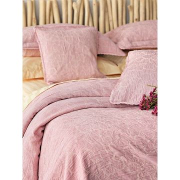 ΚΟΥΒΕΡΤΑ ΠΙΚΕ ΥΠΕΡΔΙΠΛΗ Palamaiki Daily blankets collection 1162 Light Pink